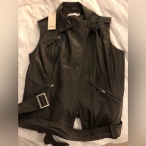 Leather vest NWT